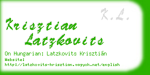 krisztian latzkovits business card